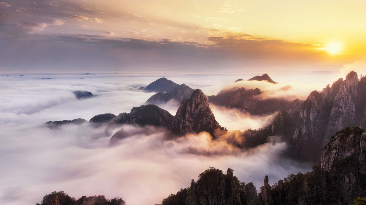 重阳节黄山云海高清风景4K壁纸 – 壮丽自然景观壁纸3840×2160 - 阿里文案馆